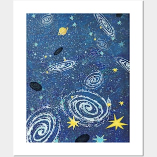 How many Galaxies and Black Holes are in our vast universe? Illustration Posters and Art